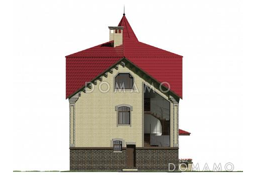 Проект коттеджа в готическом стиле / Фасад 3