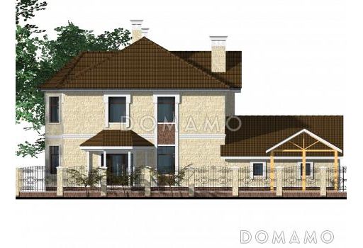 Проект дома в классическом стиле с гаражом / Фасад 1