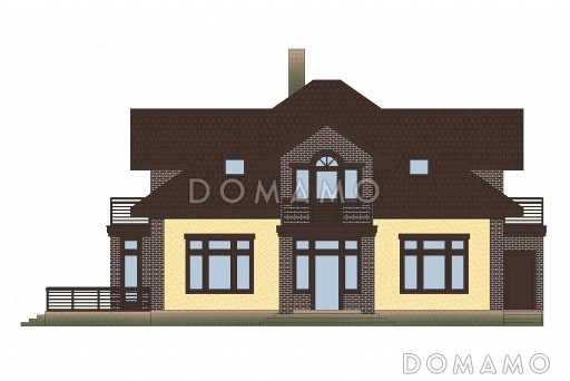 Проект дома из газобетона с 4 спальнями / Фасад 2