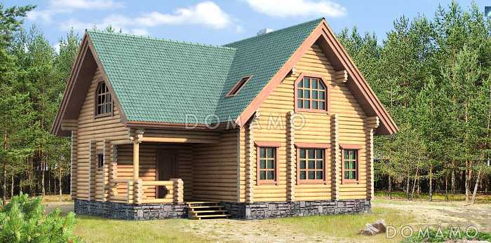 Проект дома с мансардными окнами