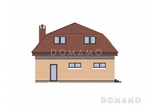 Проект гостевого дома с двойным гаражом / Фасад 2