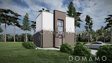 Проект компактного дома с тремя спальнями и открытыми террасами на обоих этажах