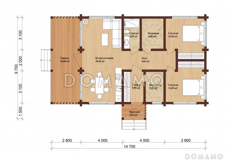 БЛИСС 115 / План 1 этажа