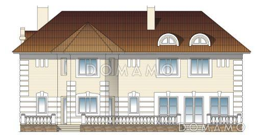 Проект дома с бассейном / Фасад 3