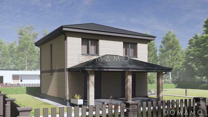 Проект строгого классического двухэтажного дома S-113