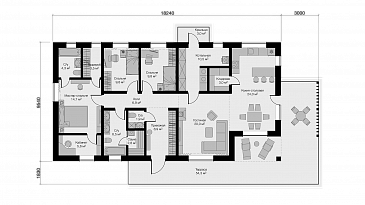 Пенаты M Скай Оук / План 1 этажа