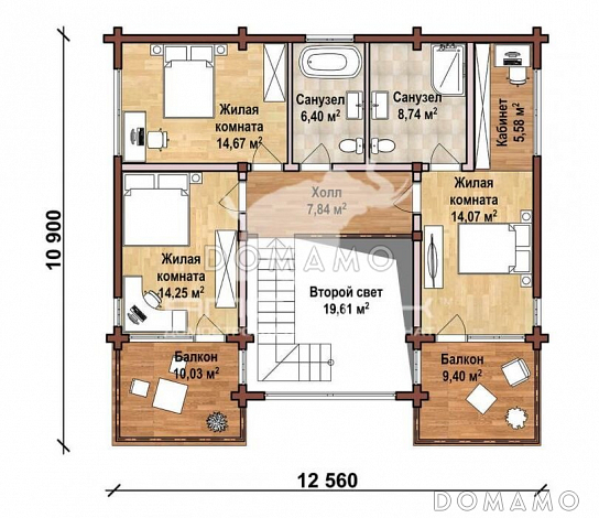 PAVLOVO HOUSE 216 / План мансардного этажа