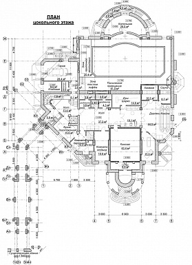 Проект оздоровительного комплекса  / План цокольного этажа