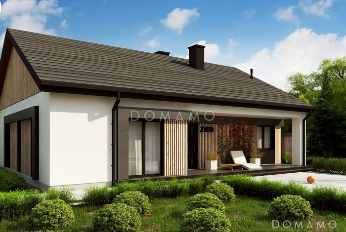 Проект одноэтажного дома из газобетона с тремя спальнями и кабинетом