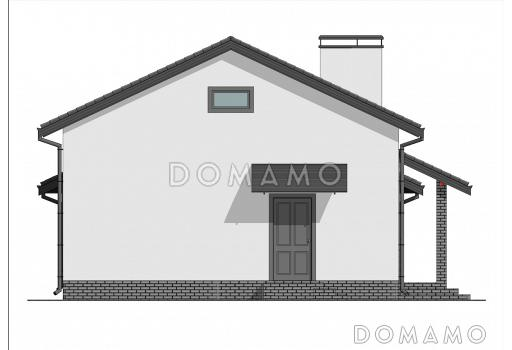 Проект мансардного дома с большим спортзалом / Фасад 2