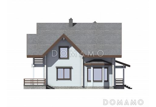 Проект дома в скандинавском стиле с просторной гостиной и выходом на террасу / Фасад 4