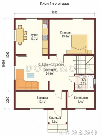 ДБР16 / План 1 этажа