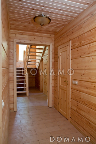 Проект респектабельного дома из клееного бруса с террасой