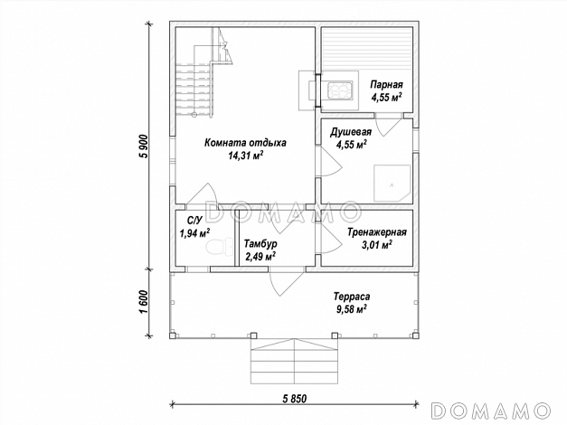 K-206 / План 1 этажа