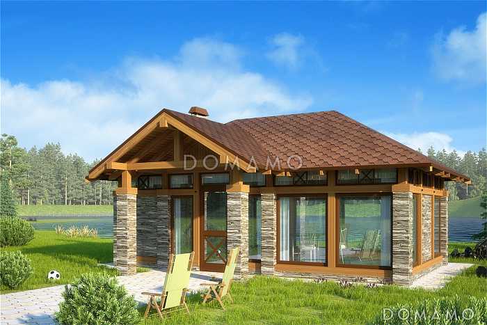 Проект беседки с камином