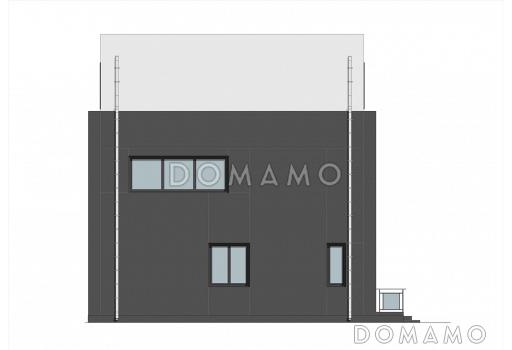 Проект трехэтажного дома в стиле хай-тек, адаптированный для сейсмозоны / Фасад 3