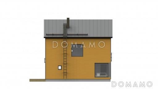 Проект двухэтажного каркасного дома c сауной на втором этаже / Фасад 2