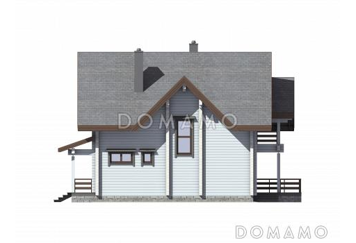 Проект дома в скандинавском стиле с просторной гостиной и выходом на террасу / Фасад 2