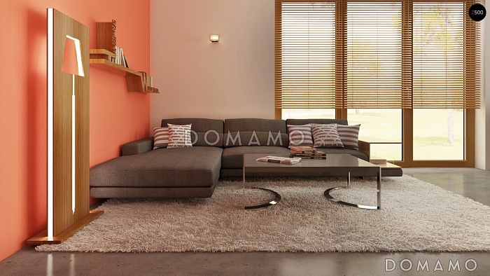 Проект компактного одноэтажного мансардного дома из газобетона с двумя спальнями для строительства на небольшом участке