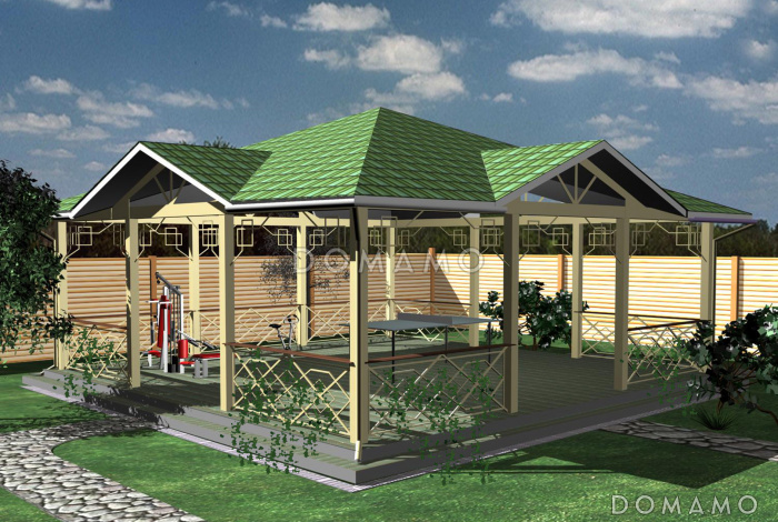 Проект навеса для спортивной площадки