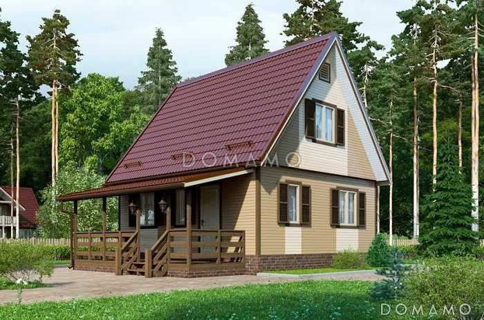 Проект дома 6х7 из клееного бруса