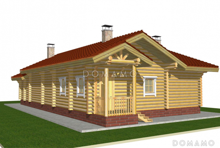 Проект бани c гостевой комнатой и котельной