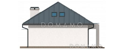 Проект большого одноэтажного дома с мансардным этажом из кирпича с пятью спальнями, с современными фасадами / Фасад 4