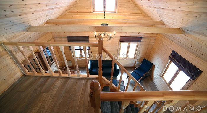 Проект бани из клееного бруса со вторым светом