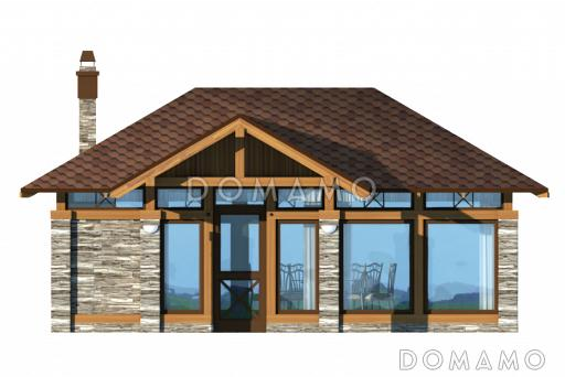 Проект беседки с камином / Фасад 2