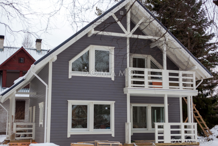 Проект каркасного дома с тренажерным залом на мансардном этаже