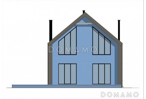 Проект двухэтажного дома в стиле барнхаус с 3 спальнями, большой гостиной и вторым светом / Фасад 3