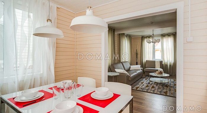 Проект каркасного дома строгого современного стиля