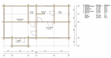 Баня с теплой верандой / План 1 этажа