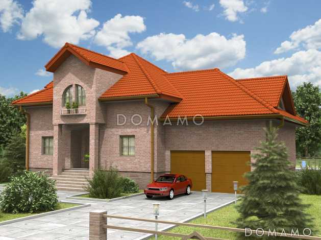 Проект загородного дома с просторными спальнями на втором этаже