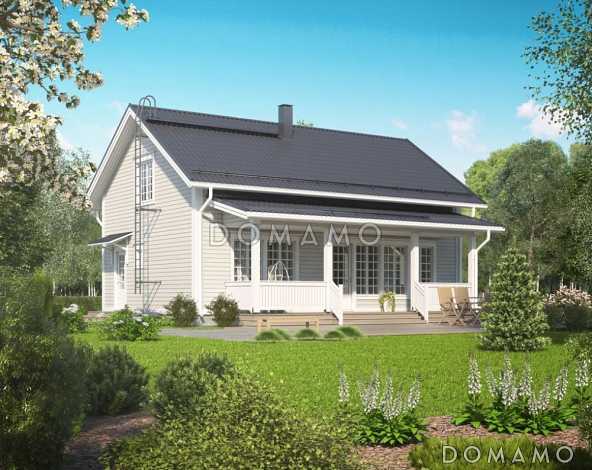 Проект двухэтажного каркасного дома