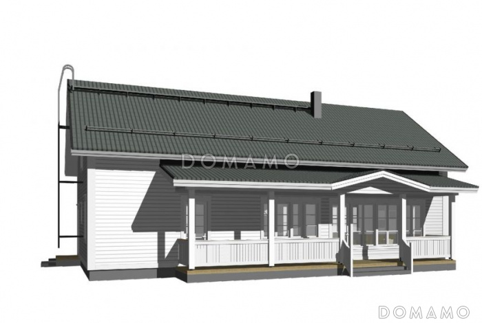 Проект каркасного дома с просторной душевой на втором этаже