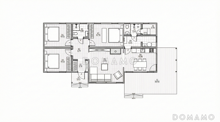 Нида 140 / План 2 этажа