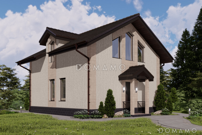 Проект гаража на два машиноместа с мансардой