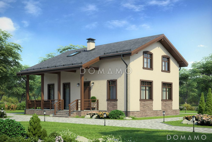 Проект дома с открытой дневной зоной первого этажа