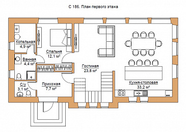 С-186-2 / План 1 этажа
