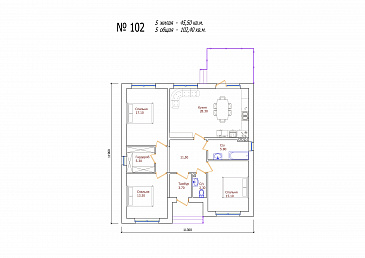 Проект 102 / План 1 этажа