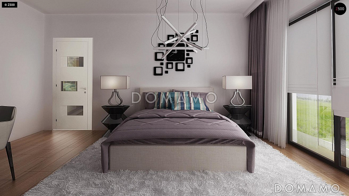 Проект просторного одноэтажного дома из газобетона с тремя спальнями, кабинетом и гаражом