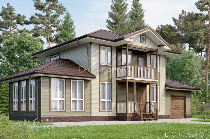 Проект компактного, функционального дома, с деревянной вагонкой