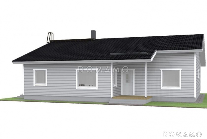 Проект каркасного дома с тремя спальнями