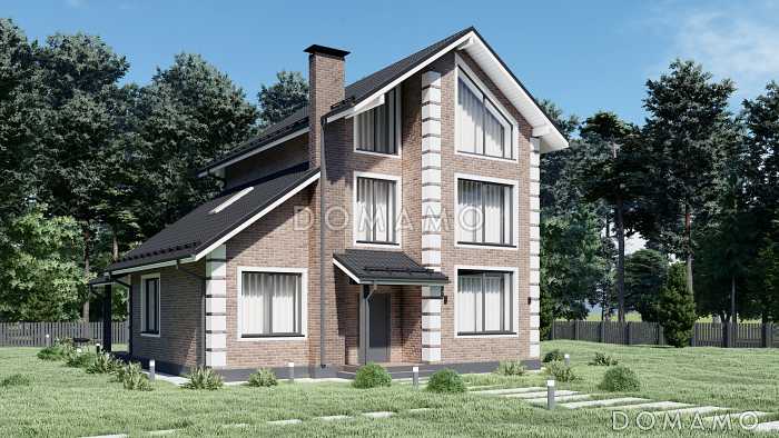 Проект трехэтажного дома в английском стиле S-187