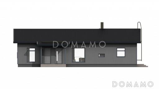 Проект каркасного дома с отдельным входом в маленькую котельную / Фасад 1