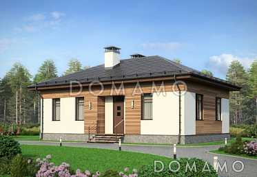 Проект дома по технологии ЛСТК с гостиной, кухней-столовой, спальнями