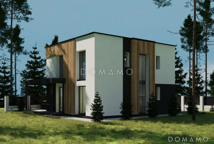 Проект двухэтажного дома из керамоблока с кабинетом и 4 спальнями