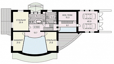 Дом в Американском стиле / План 2 этажа