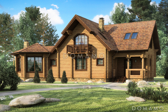 Проект уютного дома с тремя спальнями и необычной столовой-верандой